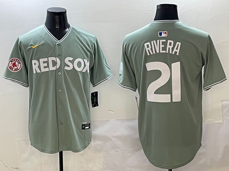 Men Boston Red Sox #21 Rivera Green Joint Name Nike 2025 MLB Jersey style 6